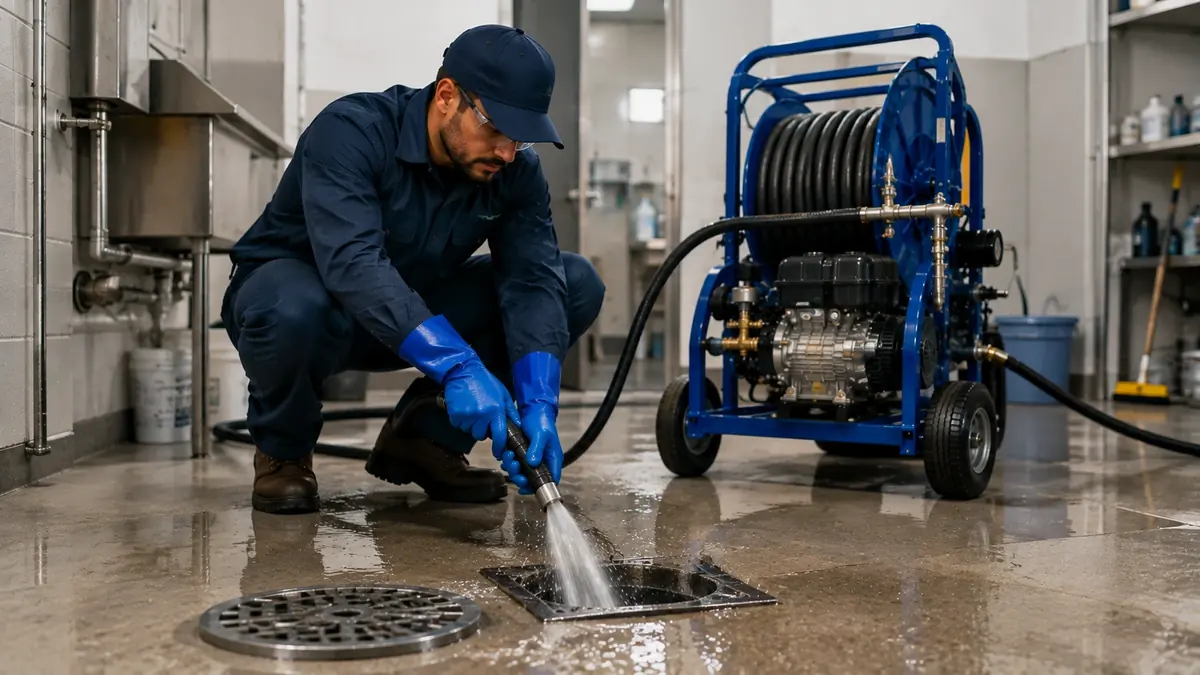 Floor Drain Hydro Jet Cleaning in Arcadia