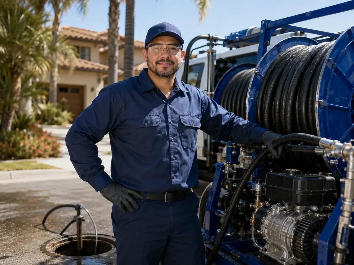 Hydro jet sewer cleaning in Arcadia