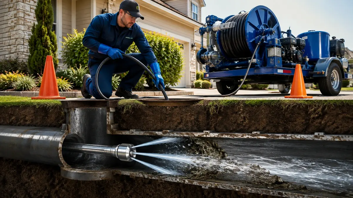 Main Sewer Line Hydro Jet Cleaning in Arcadia